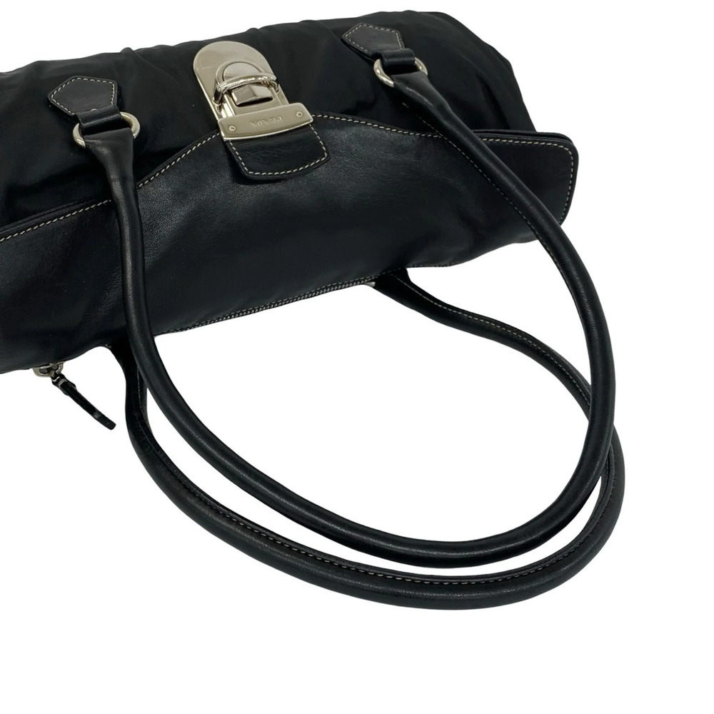 PRADA Black Leather Shoulder Bag - Picture 4 of 10